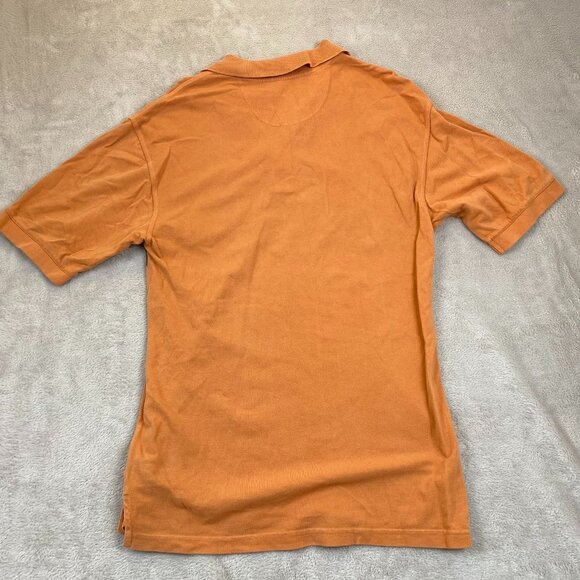 RedHead Mens Polo Shirt Small Short Sleeve Pullover Casual Striped Orange - Picture 11 of 11